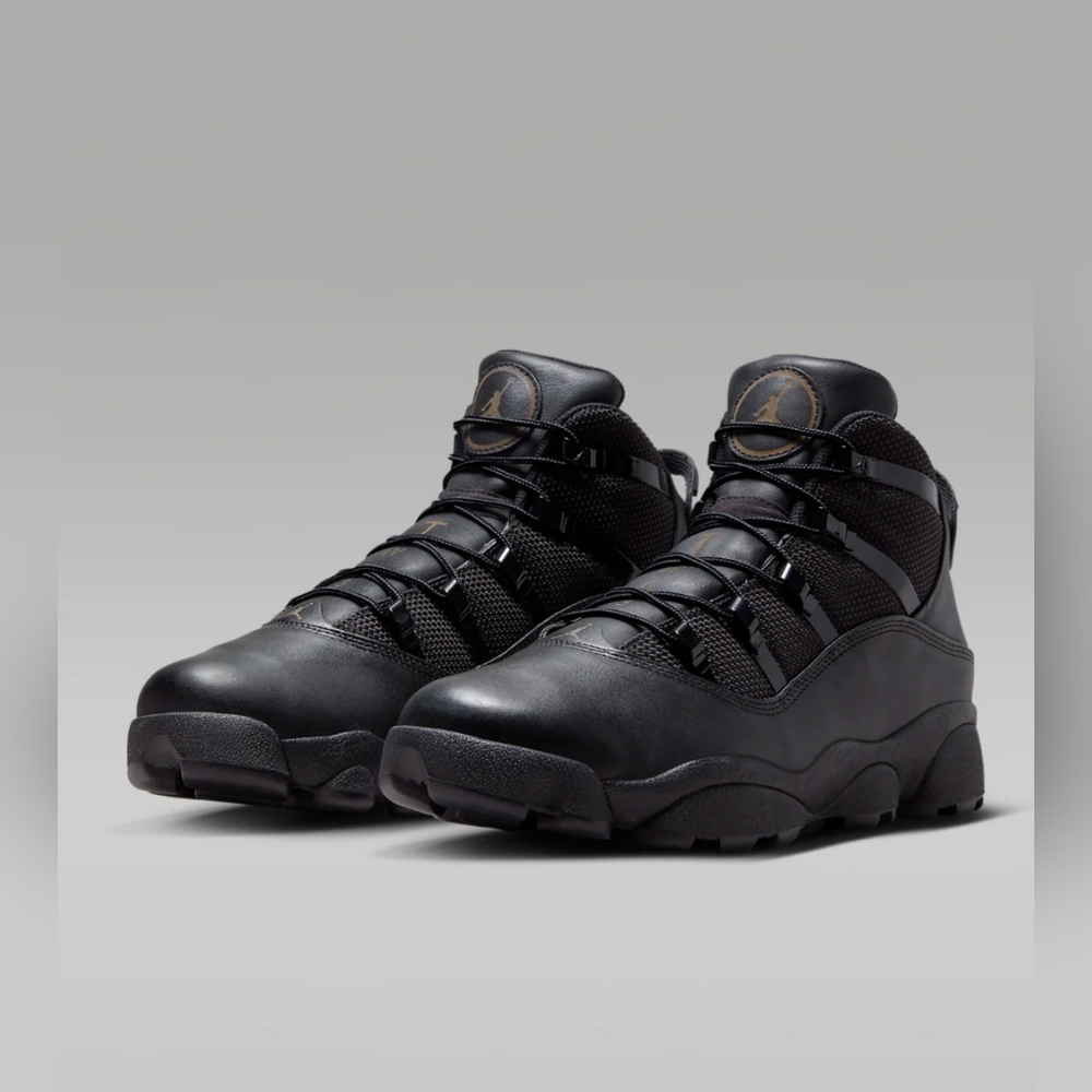 Nike Air Jordan Winterized 6 Rings Men’s Size 9 Shoes Triple Black” FV3826 001 - Picture 3 of 12
